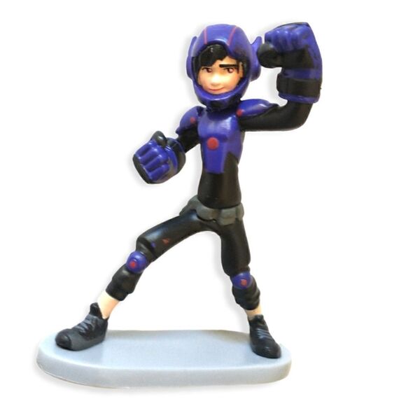 Hiro Hamada Cake Topper Disney Big Hero Action Figure PVC Anime 2.5" Purple Blk. - Picture 11 of 16
